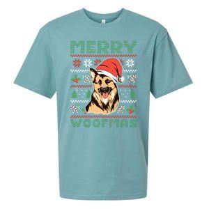 Christmas Merry Woofmas Christmas Dog Owner Christmas Dog Gift Sueded Cloud Jersey T-Shirt