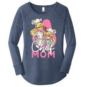 Chef Mom Who Love To Cook In The Kitchen Gift Women's Perfect Tri Tunic Long Sleeve Shirt