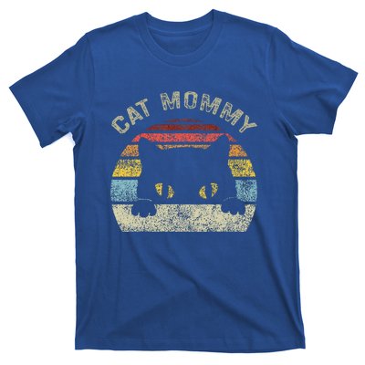 Cat Mommy Women Retro Black Cats Mom T-Shirt