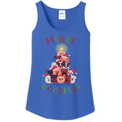 Cute Merry Woofmas Dog Xmas Tree Meaningful Gift Ladies Essential Tank