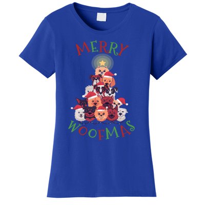 Cute Merry Woofmas Dog Xmas Tree Meaningful Gift Women's T-Shirt