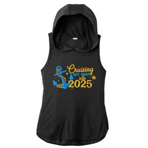 Cruising My Way Into 2025 Happy New Year 2025 Anchor Ladies PosiCharge Tri-Blend Wicking Draft Hoodie Tank