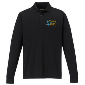 Cruising My Way Into 2025 Happy New Year 2025 Anchor Performance Long Sleeve Polo