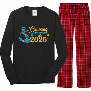 Cruising My Way Into 2025 Happy New Year 2025 Anchor Long Sleeve Pajama Set