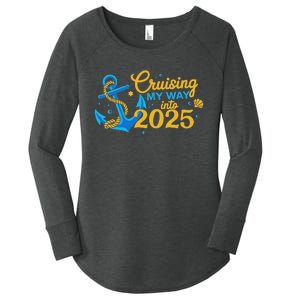 Cruising My Way Into 2025 Happy New Year 2025 Anchor Women's Perfect Tri Tunic Long Sleeve Shirt