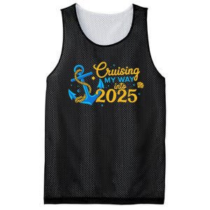 Cruising My Way Into 2025 Happy New Year 2025 Anchor Mesh Reversible Basketball Jersey Tank