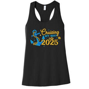 Cruising My Way Into 2025 Happy New Year 2025 Anchor Women's Racerback Tank