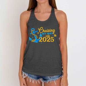 Cruising My Way Into 2025 Happy New Year 2025 Anchor Women's Knotted Racerback Tank