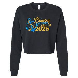 Cruising My Way Into 2025 Happy New Year 2025 Anchor Cropped Pullover Crew