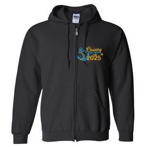 Cruising My Way Into 2025 Happy New Year 2025 Anchor Full Zip Hoodie