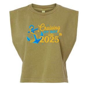 Cruising My Way Into 2025 Happy New Year 2025 Anchor Garment-Dyed Women's Muscle Tee