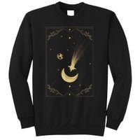 Crescent Moon With Shooting Star Tarot Card Sweatshirt