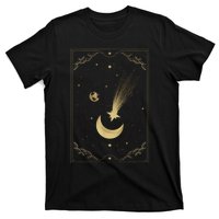 Crescent Moon With Shooting Star Tarot Card T-Shirt