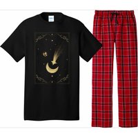 Crescent Moon With Shooting Star Tarot Card Pajama Set