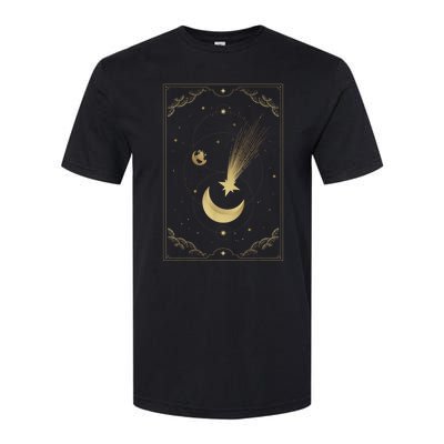 Crescent Moon With Shooting Star Tarot Card Softstyle CVC T-Shirt