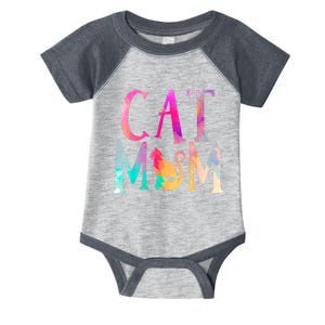 Cat Mom Water Color Funny Cat Owner Woman Mothers Day Infant Baby Jersey Bodysuit