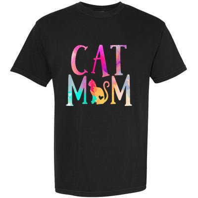 Cat Mom Water Color Funny Cat Owner Garment-Dyed Heavyweight T-Shirt