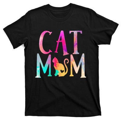 Cat Mom Water Color Funny Cat Owner T-Shirt