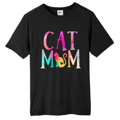 Cat Mom Water Color Funny Cat Owner Tall Fusion ChromaSoft Performance T-Shirt