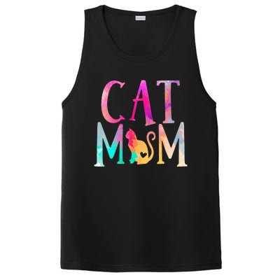 Cat Mom Water Color Funny Cat Owner PosiCharge Competitor Tank