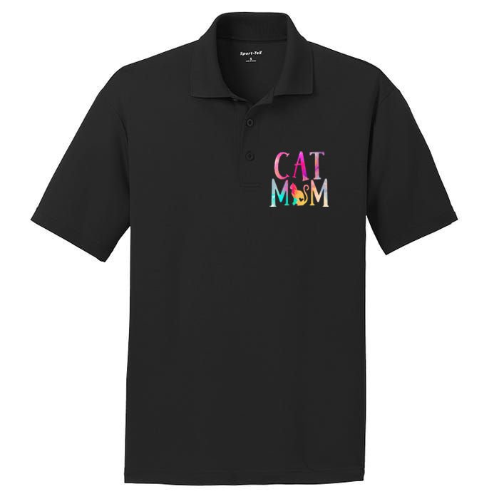 Cat Mom Water Color Funny Cat Owner PosiCharge RacerMesh Polo