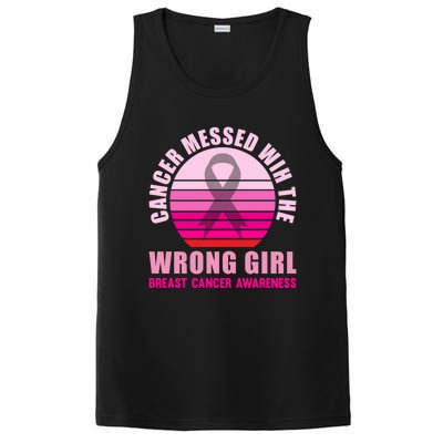 Cancer Messed Wih The Wrong Breast Cancer Awareness Great Gift PosiCharge Competitor Tank