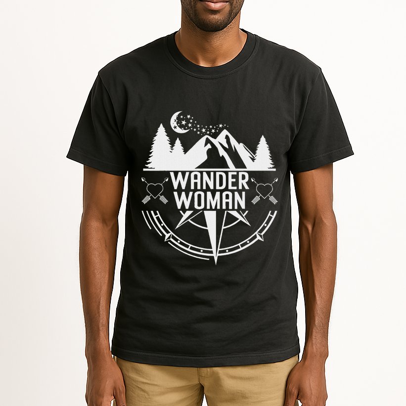 Compass MountainWander Woman Hiking Tall T-Shirt