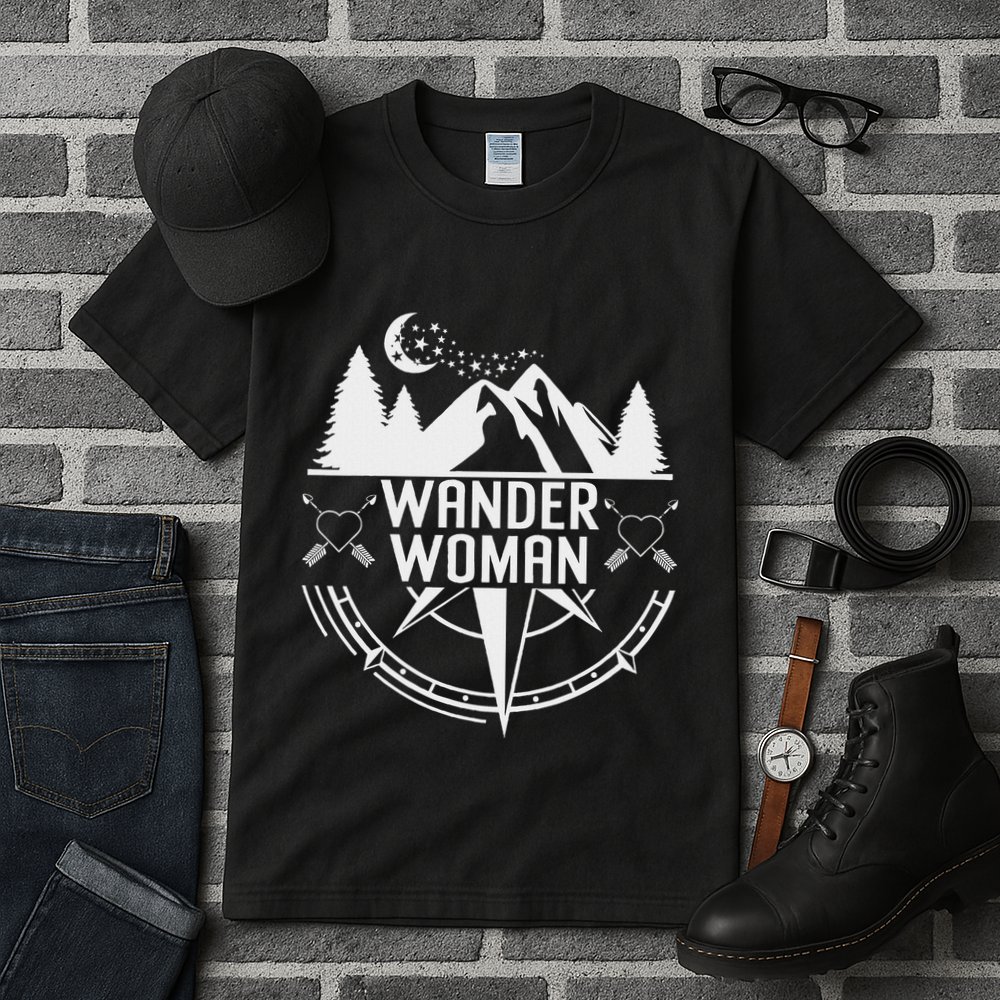 Compass MountainWander Woman Hiking Tall T-Shirt