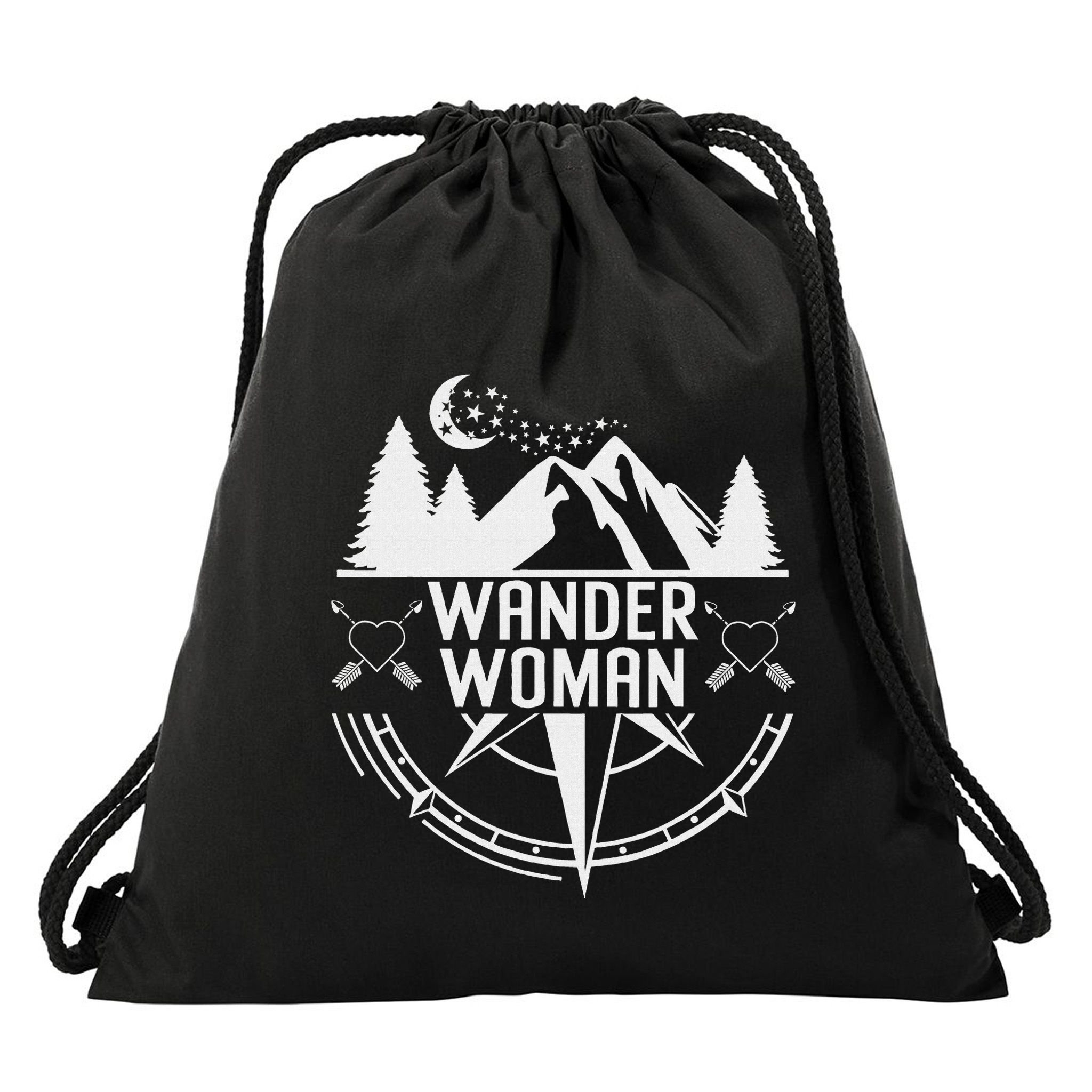 Compass MountainWander Woman Hiking Drawstring Bag