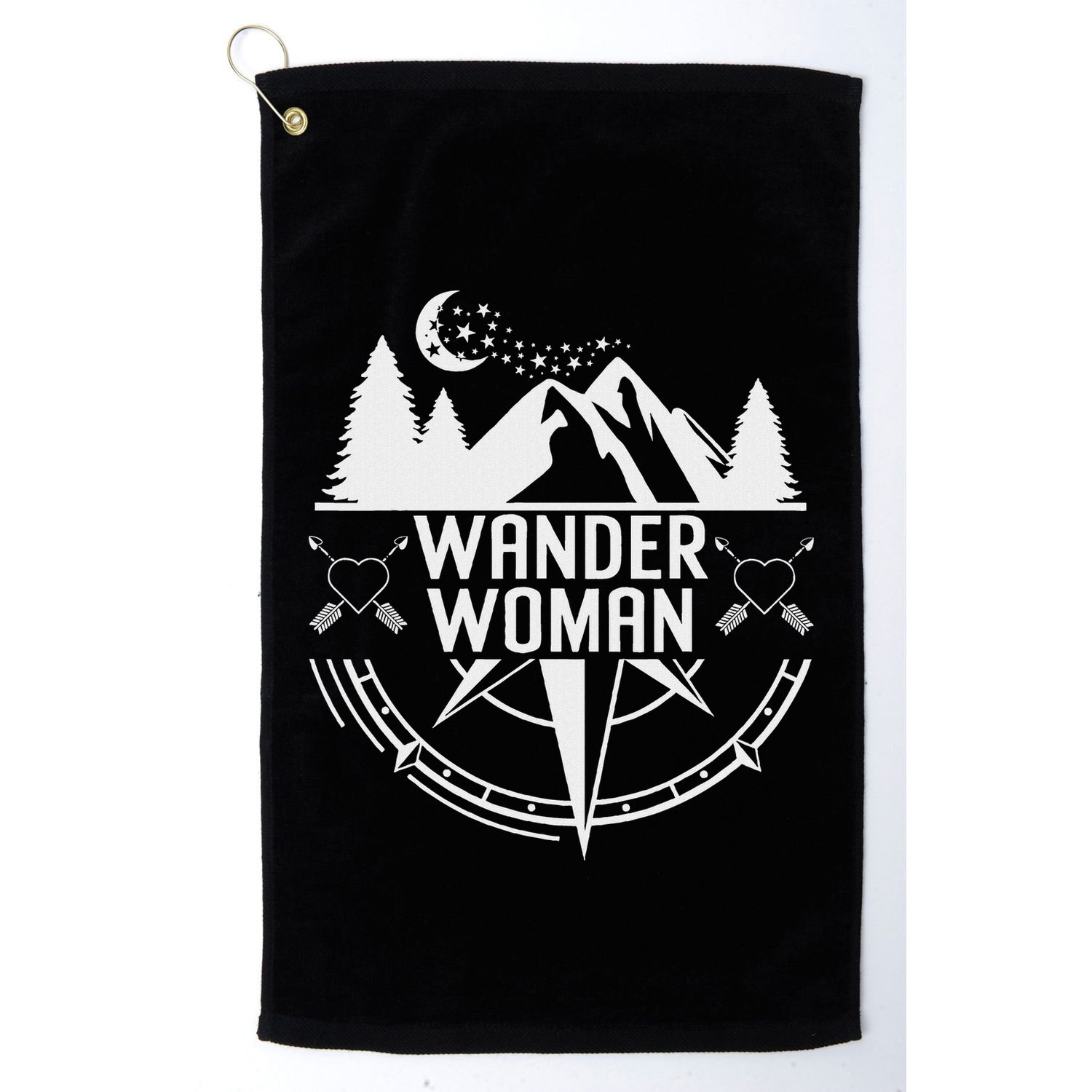 Compass MountainWander Woman Hiking Golf Towel
