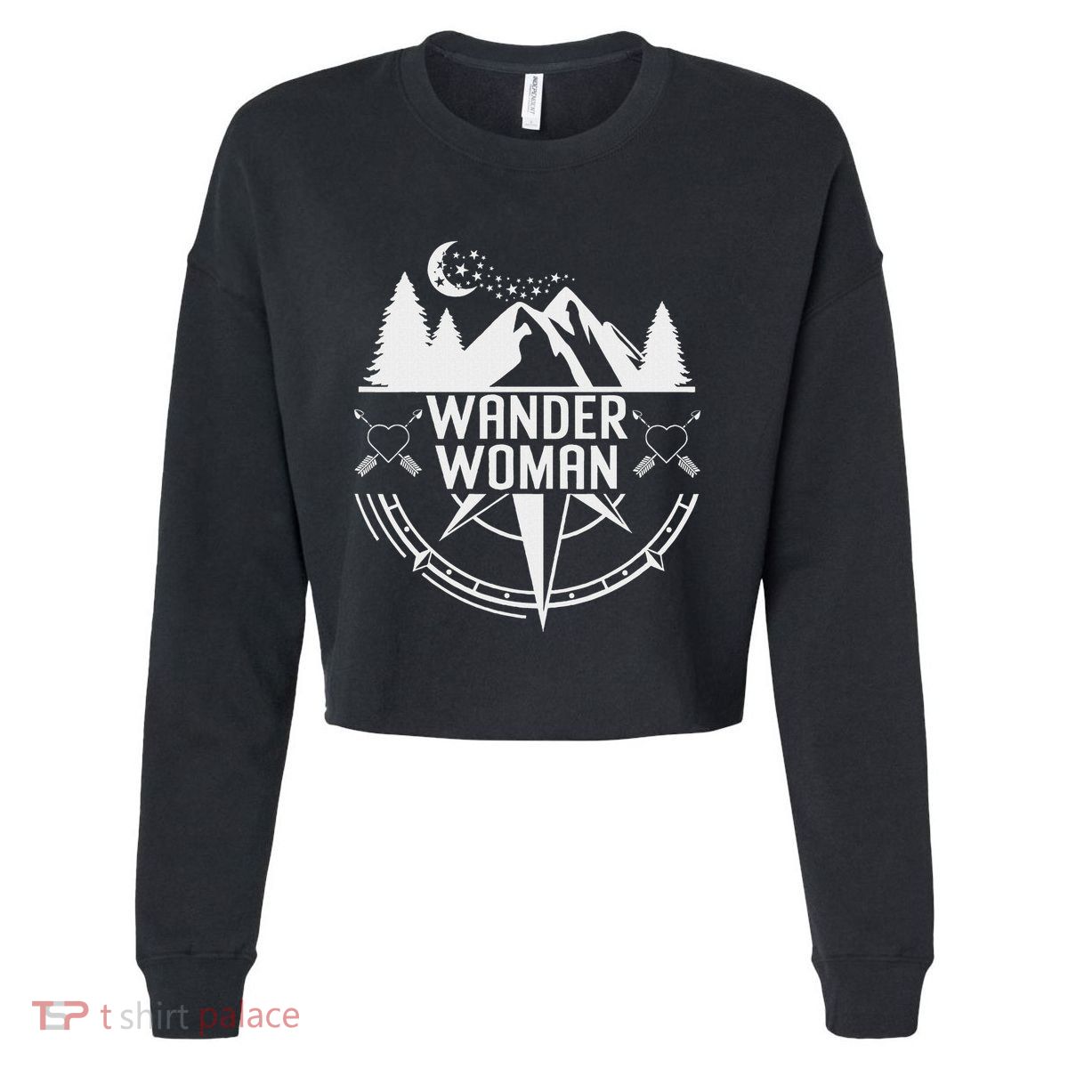 Compass MountainWander Woman Hiking Cropped Pullover Crew