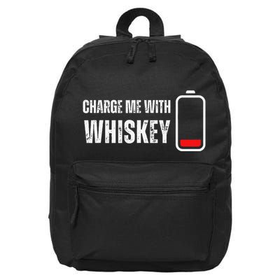 Charge Me With Whiskey Funny Whisky Drinking Lover 16 in Basic Backpack