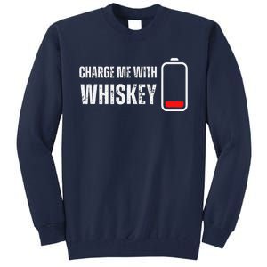 Charge Me With Whiskey Funny Whisky Drinking Lover Tall Sweatshirt