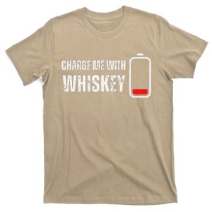 Charge Me With Whiskey Funny Whisky Drinking Lover T-Shirt