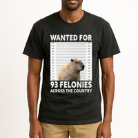 Capybara Mugshot Wanted For 93 Felonies Across The Country Tall T-Shirt
