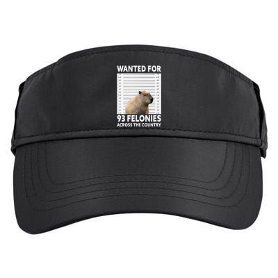 Capybara Mugshot Wanted For 93 Felonies Across The Country Adult Drive Performance Visor