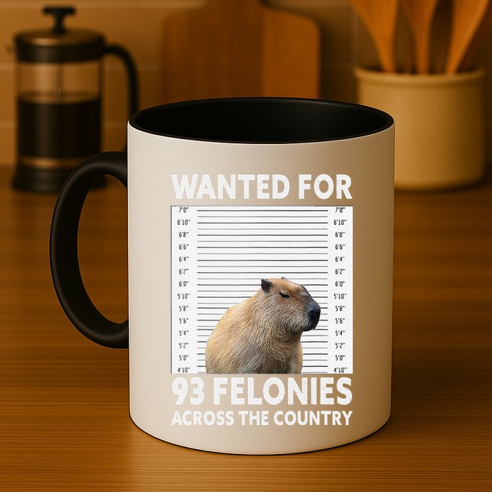 Capybara Mugshot Wanted For 93 Felonies Across The Country Mug