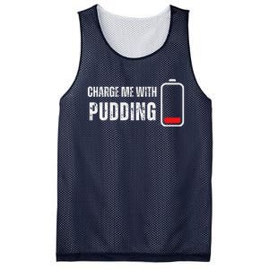 Charge Me With Pudding Funny Pudding Lover Mesh Reversible Basketball Jersey Tank