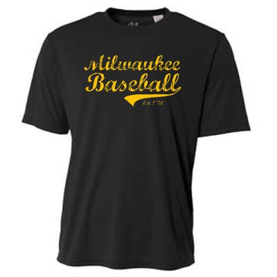 Classic Milwaukee Wisconsin Baseball Fan Cooling Performance Crew T-Shirt