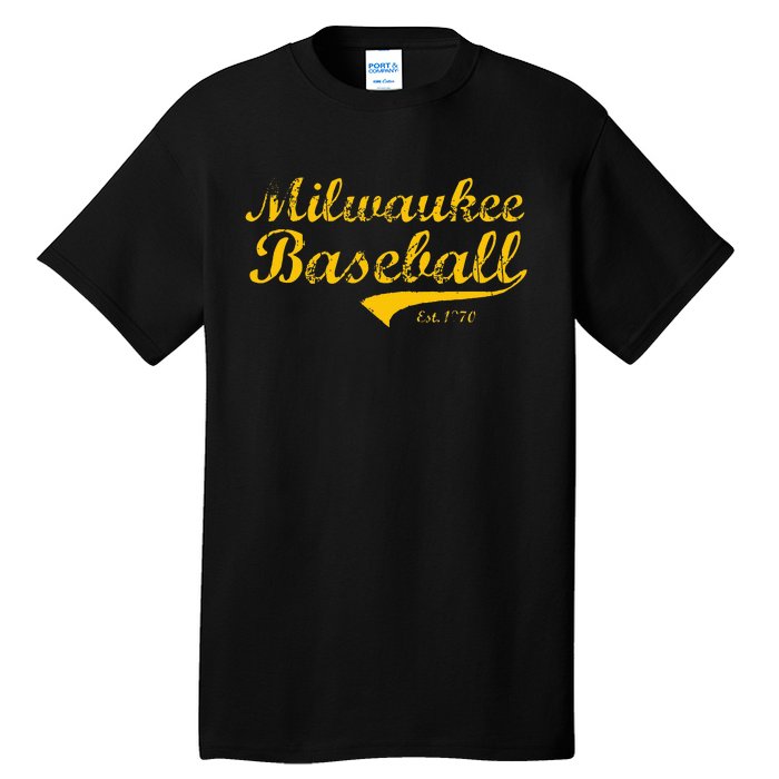 Classic Milwaukee Wisconsin Baseball Fan Tall T-Shirt