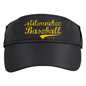 Classic Milwaukee Wisconsin Baseball Fan Adult Drive Performance Visor