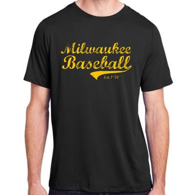 Classic Milwaukee Wisconsin Baseball Fan Adult ChromaSoft Performance T-Shirt