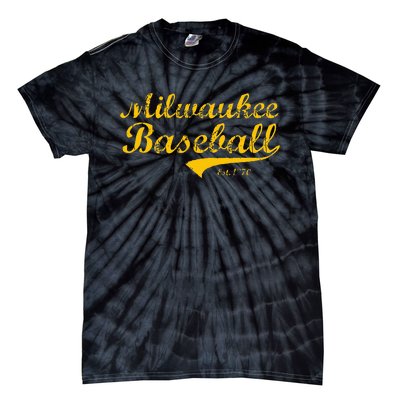 Classic Milwaukee Wisconsin Baseball Fan Tie-Dye T-Shirt