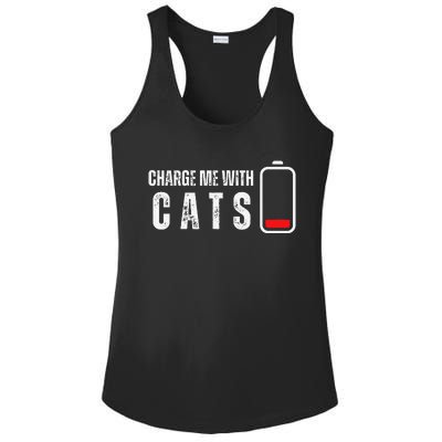 Charge Me With Cats Funny Cat Kitten Lover Ladies PosiCharge Competitor Racerback Tank