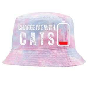 Charge Me With Cats Funny Cat Kitten Lover Tie-Dyed Bucket Hat