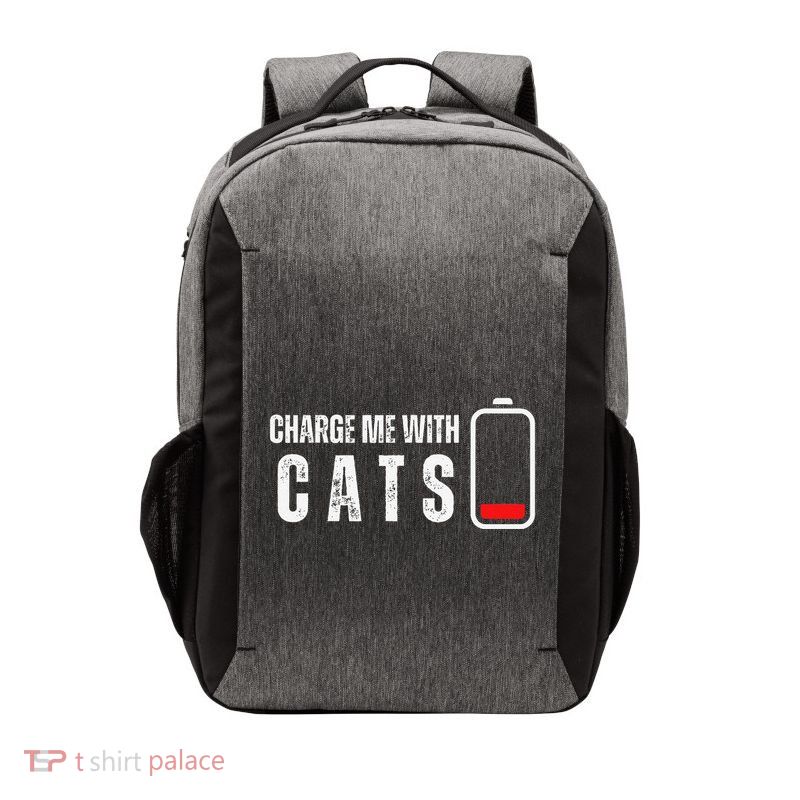 Charge Me With Cats Funny Cat Kitten Lover Vector Backpack