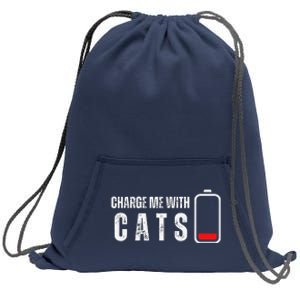 Charge Me With Cats Funny Cat Kitten Lover Sweatshirt Cinch Pack Bag