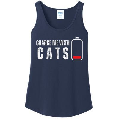 Charge Me With Cats Funny Cat Kitten Lover Ladies Essential Tank