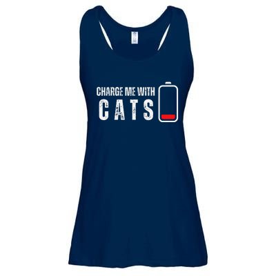 Charge Me With Cats Funny Cat Kitten Lover Ladies Essential Flowy Tank