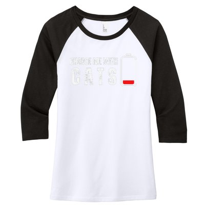 Charge Me With Cats Funny Cat Kitten Lover Women's Tri-Blend 3/4-Sleeve Raglan Shirt